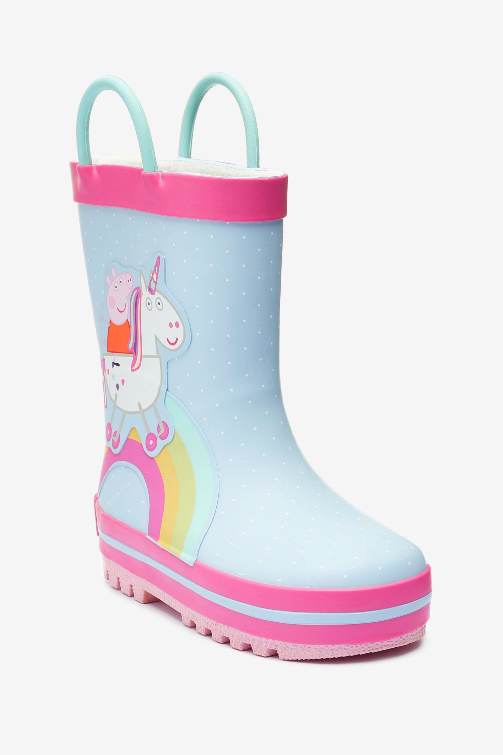 Dinossi - Peppa Pig Yumuşak Tabanlı Kız Çocuk Yağmur Çizmesi - 19-Dinossi