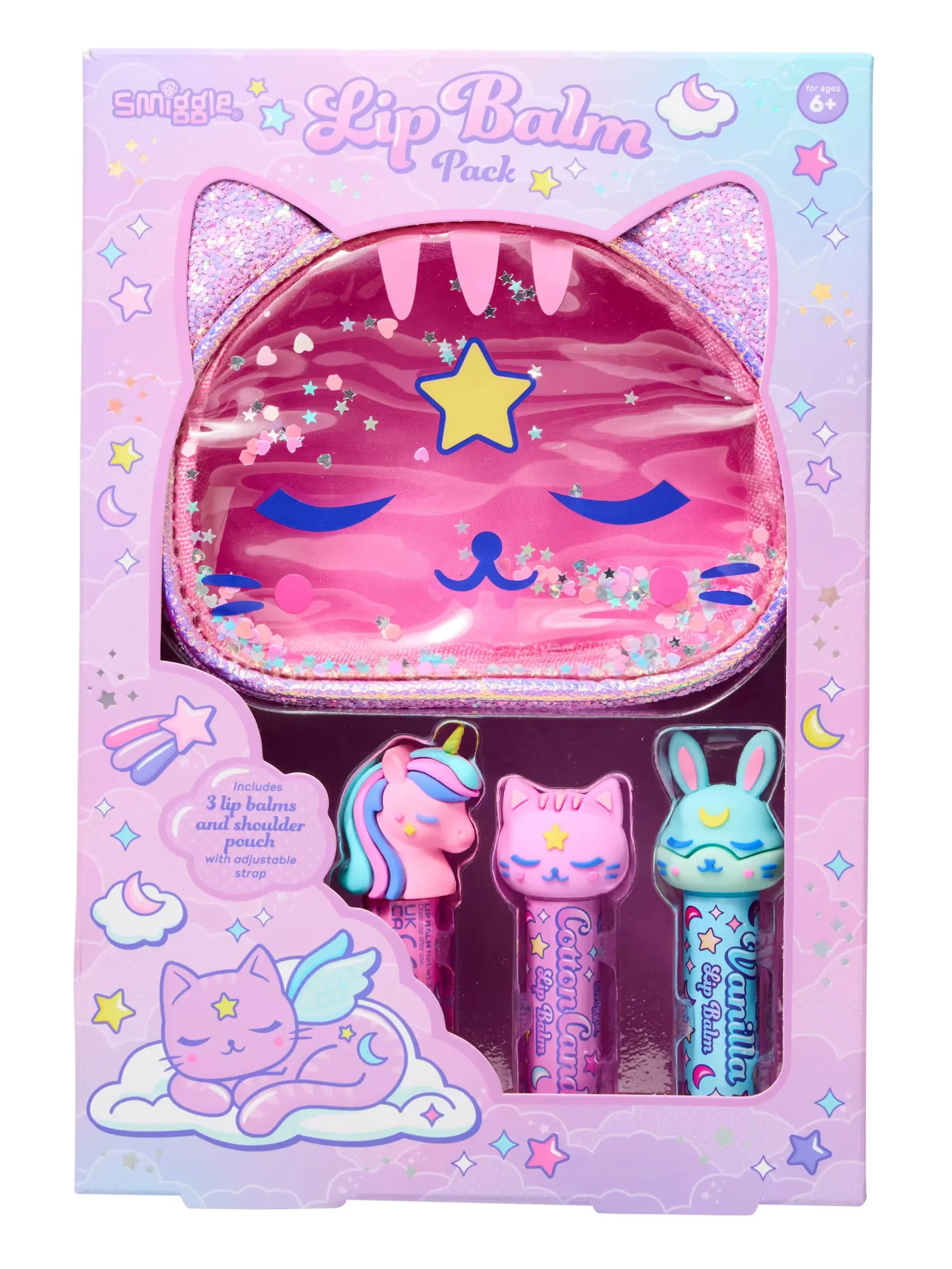 Smiggle - Dudak Balsamı 3'lü Çantalı Paket-Dinossi