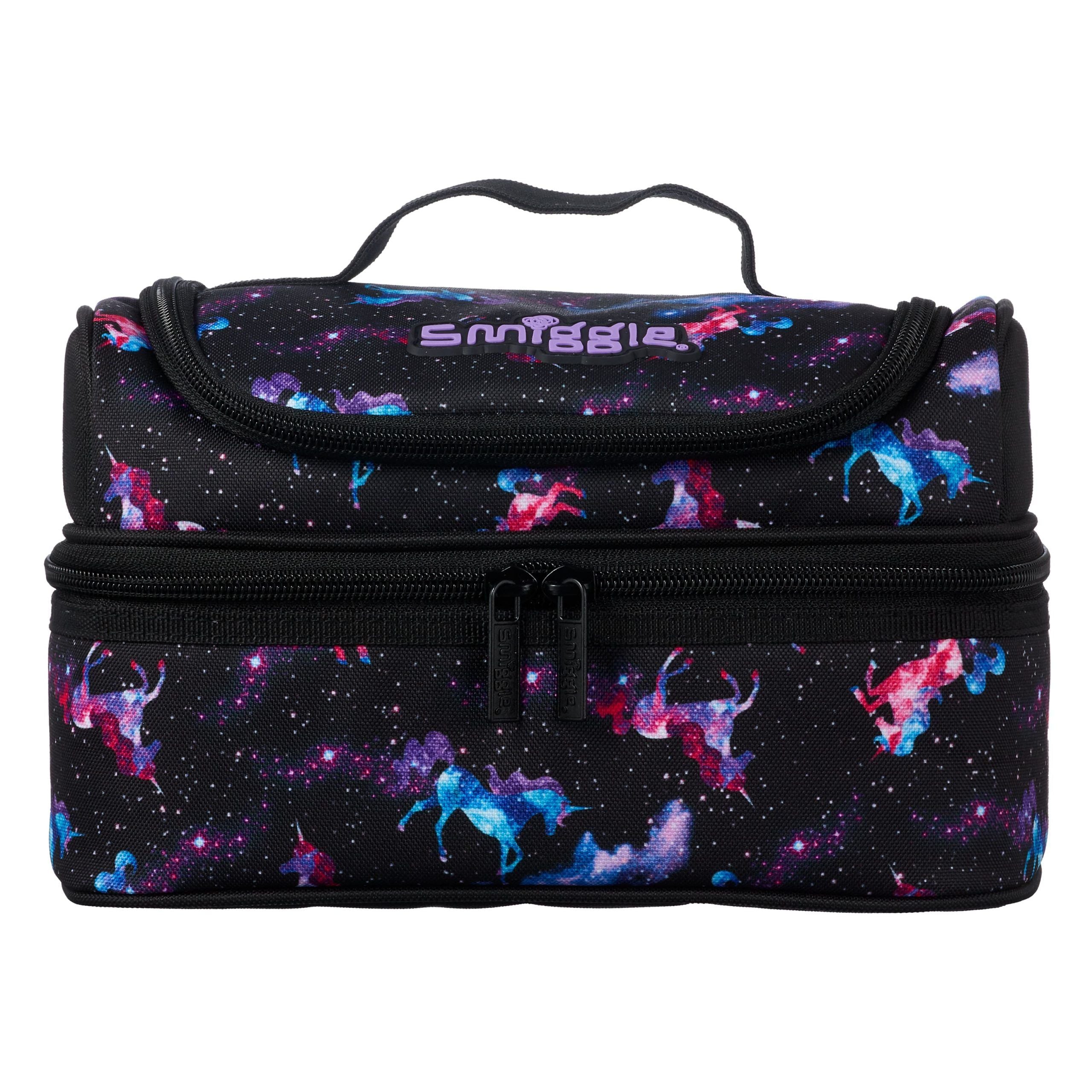 Smiggle - Galaxy Çift Katlı Unicornlar Uzayda Beslenme Çantası-Dinossi