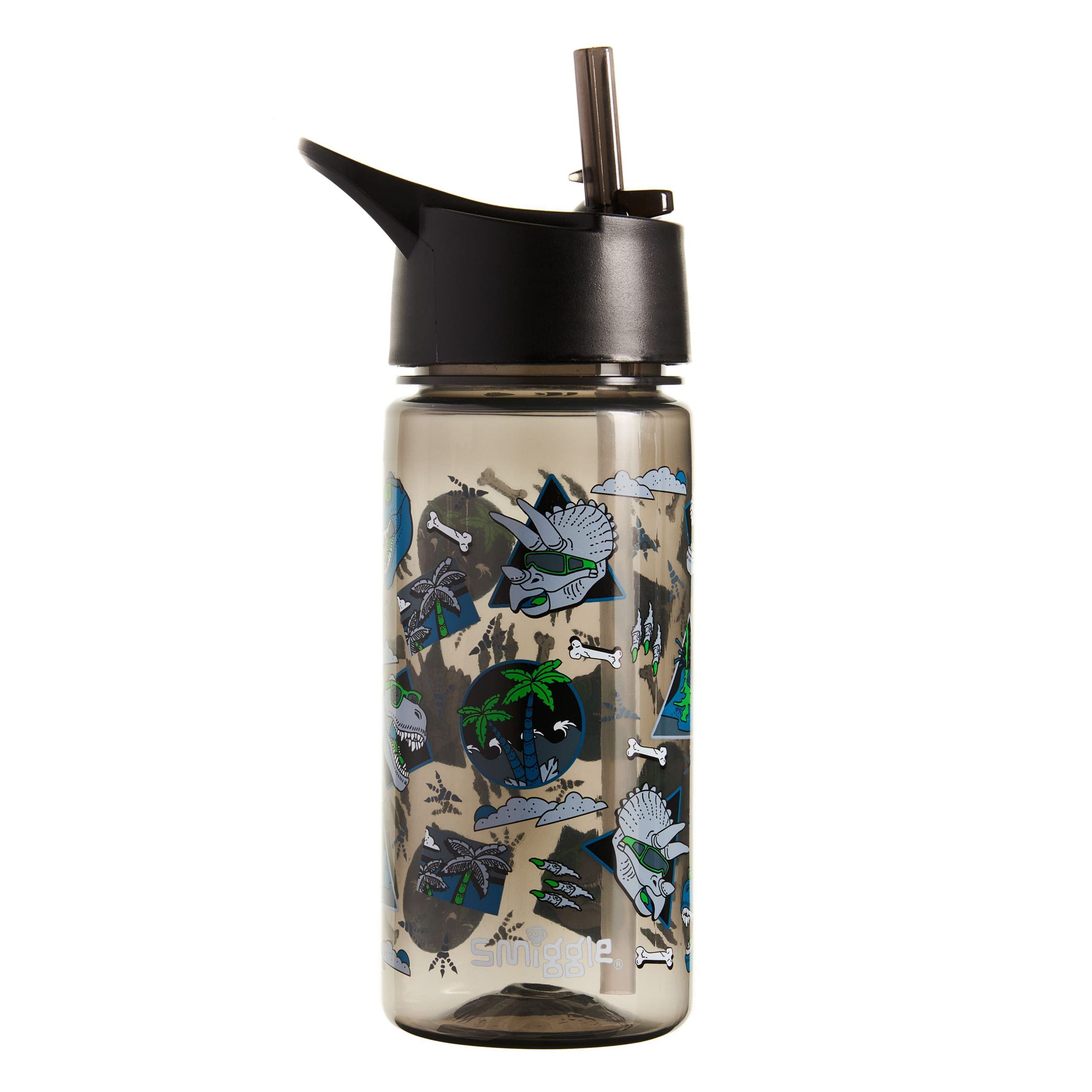 Smiggle - Giggle Pipetli 450ML BPA İçermeyen Suluk-Dinossi