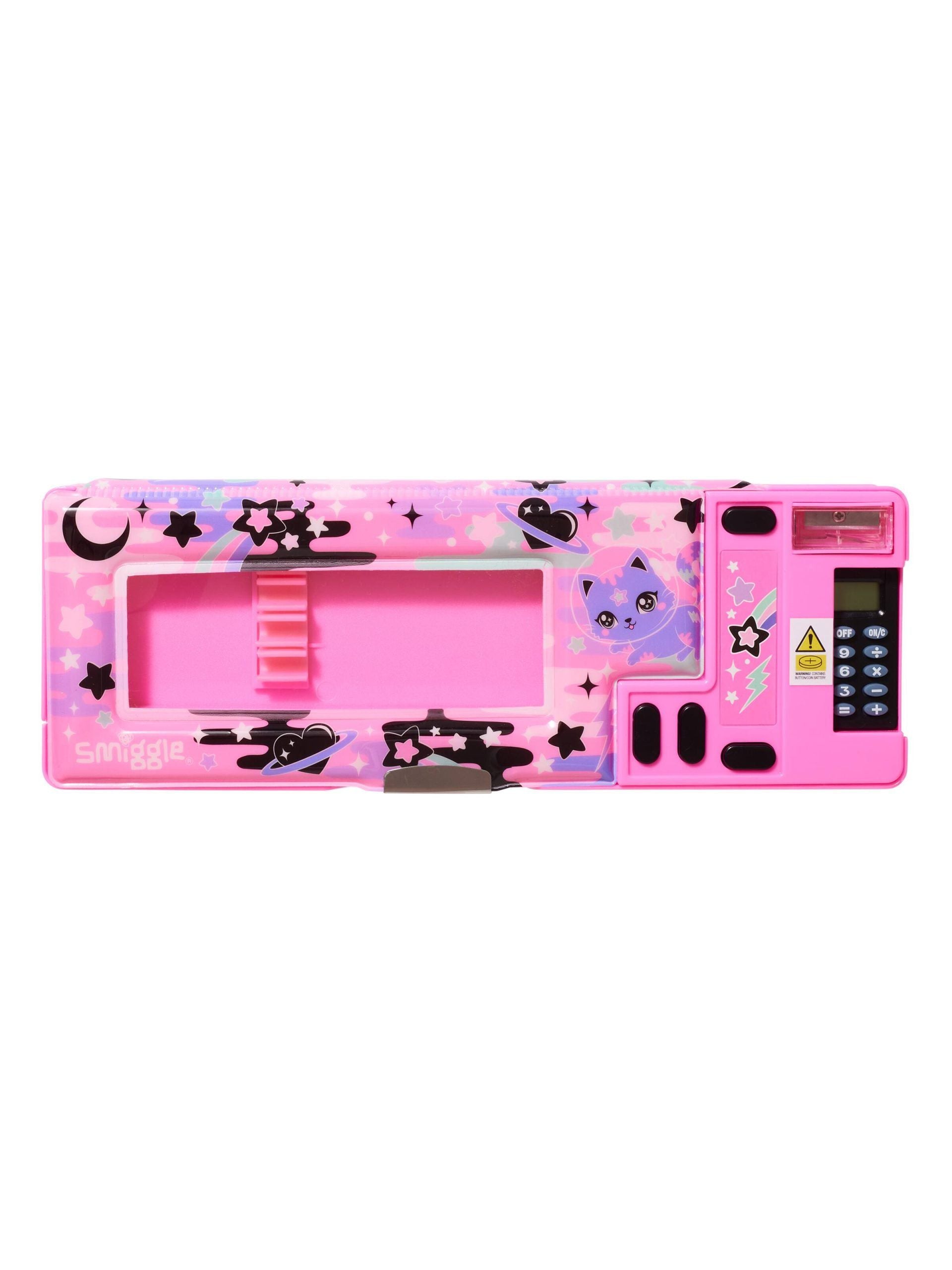 Smiggle - Away Hesap Makineli Otomatik Kalem Kutusu-Dinossi