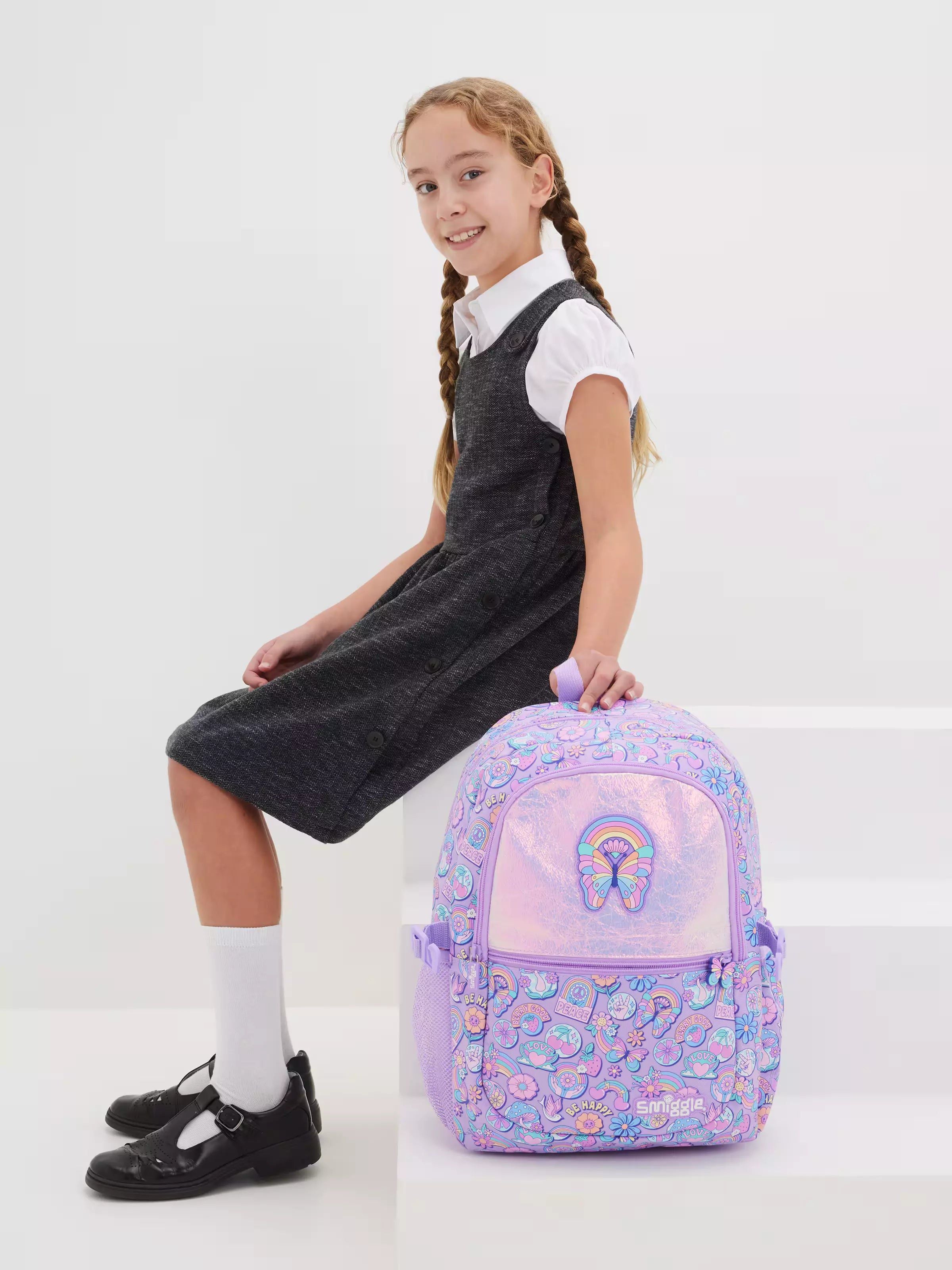 Smiggle – Limitless Klasik Okul Sırt Çantası-Dinossi