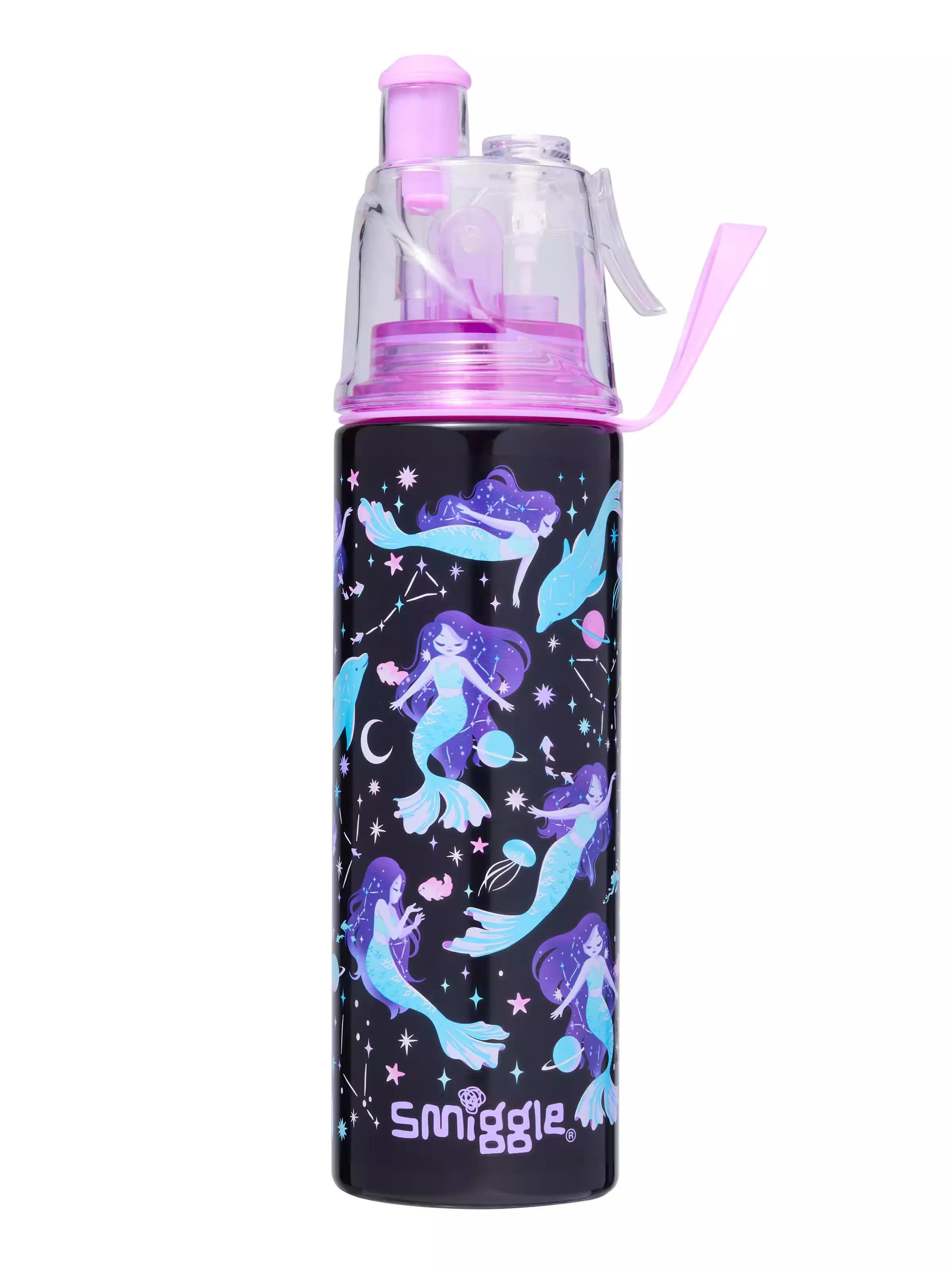Smiggle - Limitless Su Püskürtmeli 500ML Çelik Matara-Dinossi