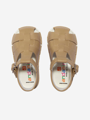 Andanines Baby Buckle Strap Sandals in Brown