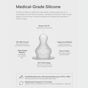 BIBS World Baby Bottle Round Silicone 4 Pack - Ivory-Baby Bottles-Ivory-150ml | Natural Baby Shower