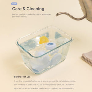 BIBS Baby Glass Bottle Complete Set - Ivory-Baby Bottles-Ivory-110ml | Natural Baby Shower