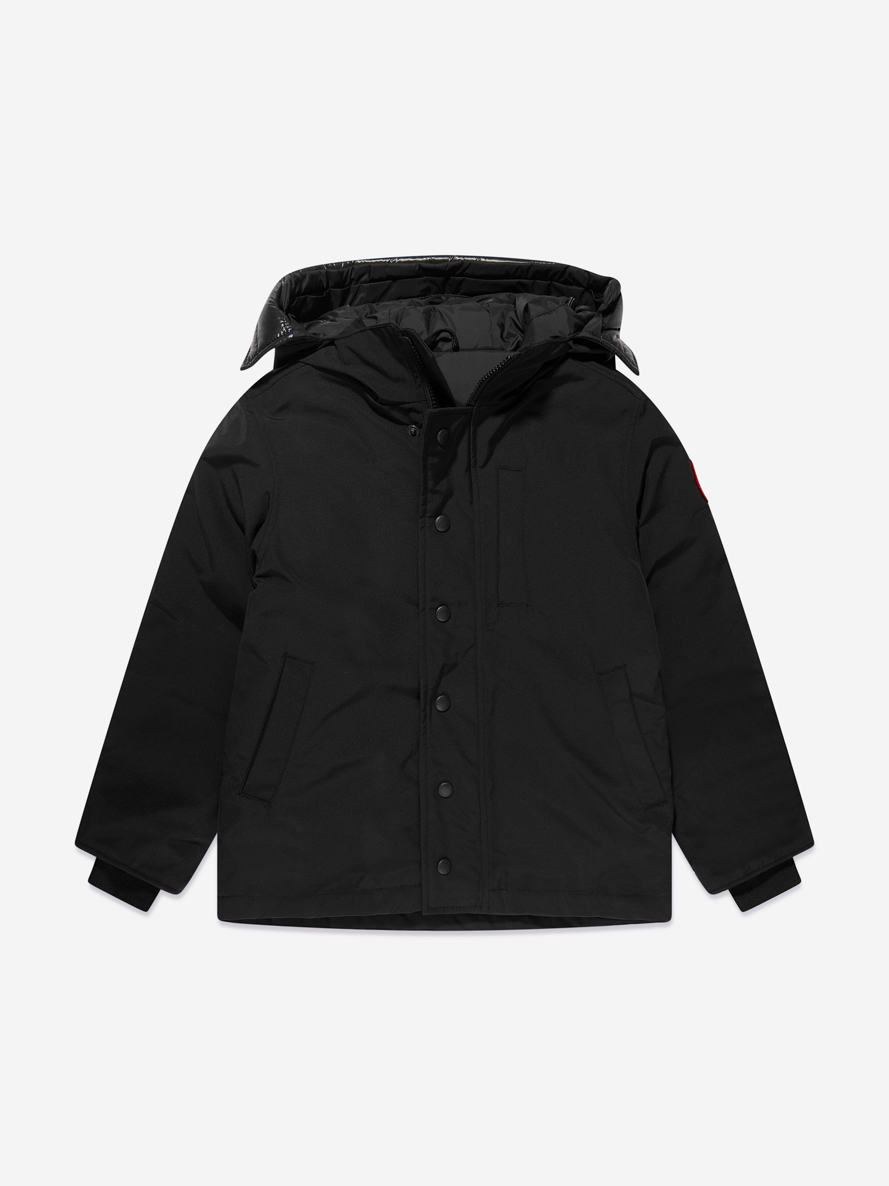 Canada Goose Kids Down Padded Logan Parka Jacket in Black