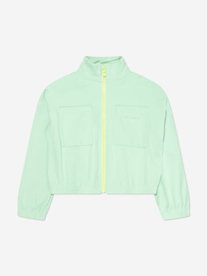 Converse Girls Full Zip Rib Jacket in Green