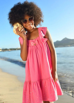 Angels Face Girls Davita Beach Dress in Pink