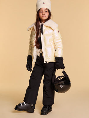 Moncler Enfant Girls Grenoble Jeita Down Padded Jacket in Yellow