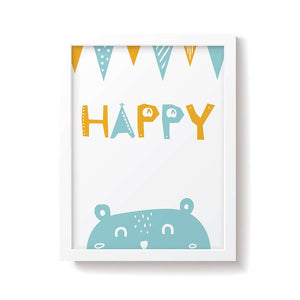 Snuz Happy Nursery Print - Blue-Prints- | Natural Baby Shower