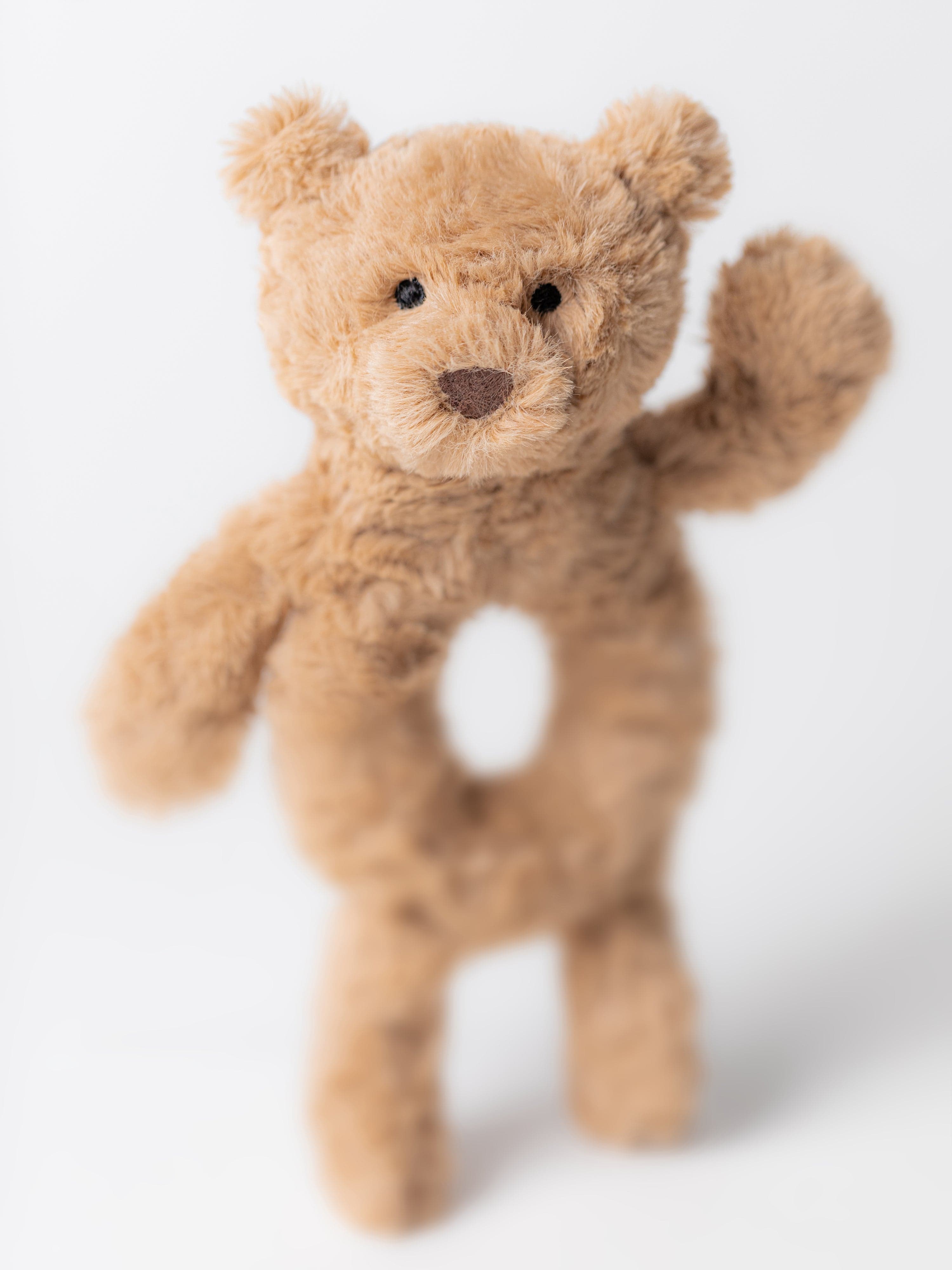 Jellycat Bartholomew Bear Ring Rattle in Brown (18 CM)