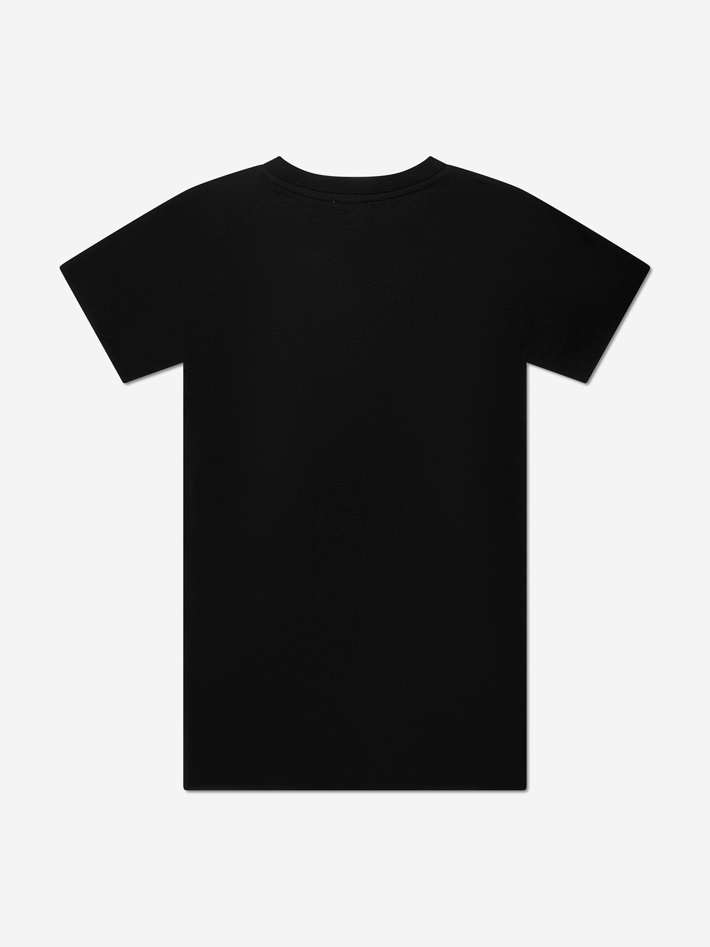 Moschino Girls Logo T-Shirt Dress in Black