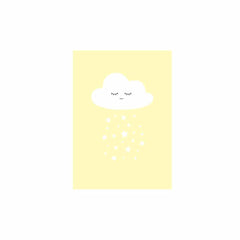 Outlet - Snuz Cloud Nursery Print - Yellow-Prints- | Natural Baby Shower