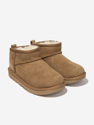 UGG Kids Classic Ultra Mini Boots in Chestnut