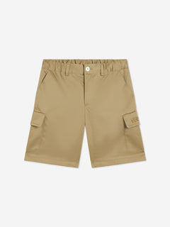 Versace Boys Logo Cargo Shorts in Beige