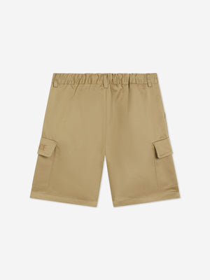 Versace Boys Logo Cargo Shorts in Beige