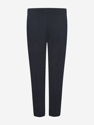 Zeco Boys School Elastic Back Pull-Up Slim Fit Trousers in Navy