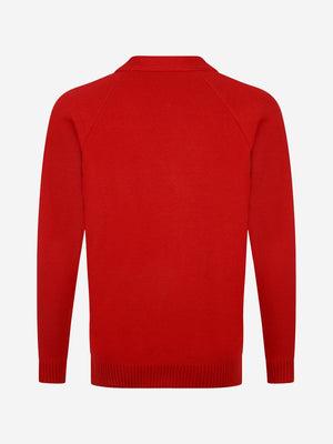Zeco Kids School Knitted Cardigan in Red