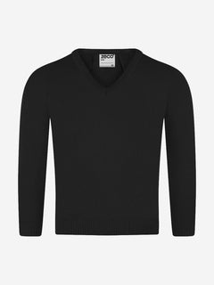 Zeco Kids School Knitted V-Neck Jumper in Black