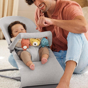 BabyBjörn Bliss Woven Mélange - Light Grey-Baby Bouncers-Light Grey-One Size | Natural Baby Shower