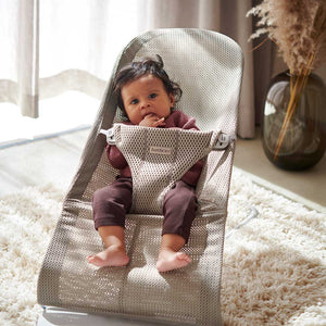 BabyBjörn Baby Bouncer Bliss + Toy - Googly Eyes Pastel - Grey Beige - Mesh-Baby Bouncers-Grey Beige-Mesh | Natural Baby Shower