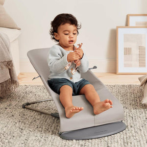BabyBjorn Bouncer Bliss - 3D Jersey - Sand Grey-Baby Bouncers-Sand Grey-Without Bouncer Toy | Natural Baby Shower