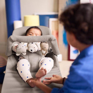 BabyBjorn Bouncer Bliss - 3D Jersey - Sand Grey-Baby Bouncers-Sand Grey-Without Bouncer Toy | Natural Baby Shower