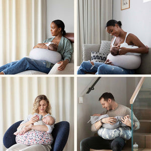 bbhugme Nursing Pillow - Grey Melange-Nursing Pillows-Grey Melange- | Natural Baby Shower