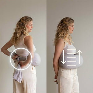 bbhugme Nursing Pillow - Grey Melange-Nursing Pillows-Grey Melange- | Natural Baby Shower