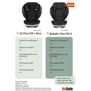 BeSafe Flex Fix 2 Car Seat - Fresh Black Cab-Car Seats-Fresh Black Cab- | Natural Baby Shower