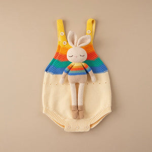 Bonnie Bunny Crochet Toy - Rainbow stripe