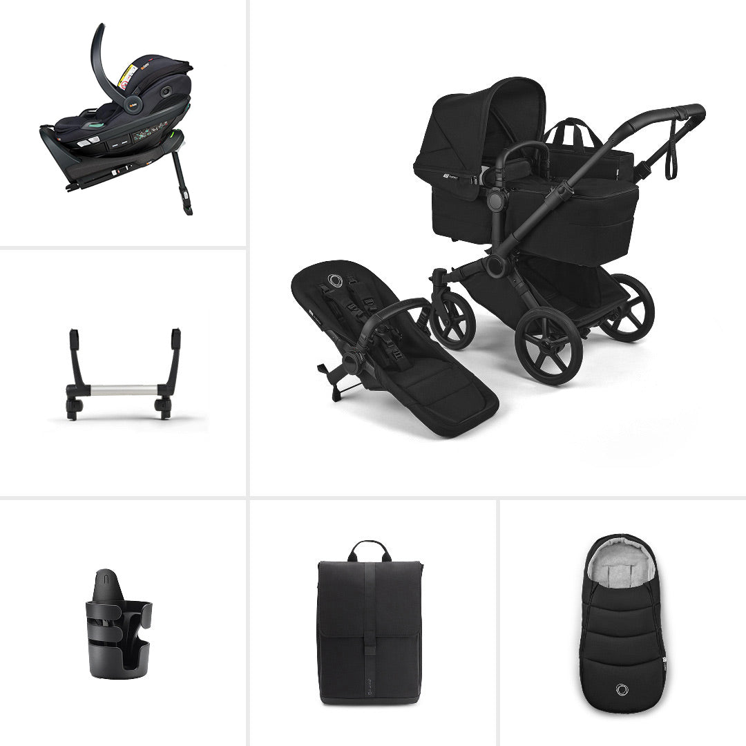 Bugaboo Donkey 6 Single Ultimate Go Beyond 2 Newborn Bundle-Travel Systems-Heritage Black- | Natural Baby Shower