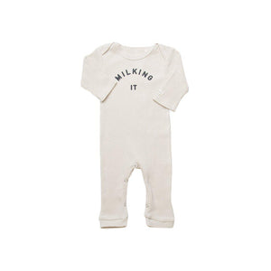 Claude & Co "Milking It" Onesie - Oat-Rompers-Oat-Newborn | Natural Baby Shower
