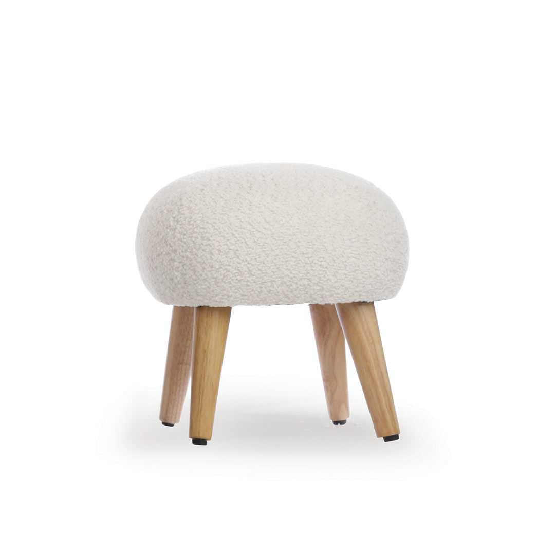 CuddleCo Etta Foot Stool - Boucle Off White-Footstools-Boucle Off White- | Natural Baby Shower