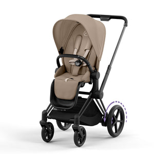 CYBEX e-Priam Pushchair - Cozy Beige-Strollers-Matt Black-No Carrycot | Natural Baby Shower