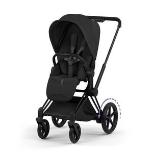 CYBEX e-Priam Style Single Pushchair-Strollers-Sepia Black-Matt Black | Natural Baby Shower