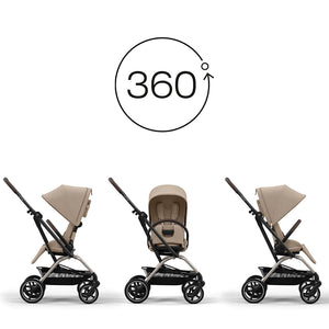 Outlet - CYBEX Eezy S Twist+ 2 Pushchair - Almond Beige-Strollers-Almond Beige- | Natural Baby Shower