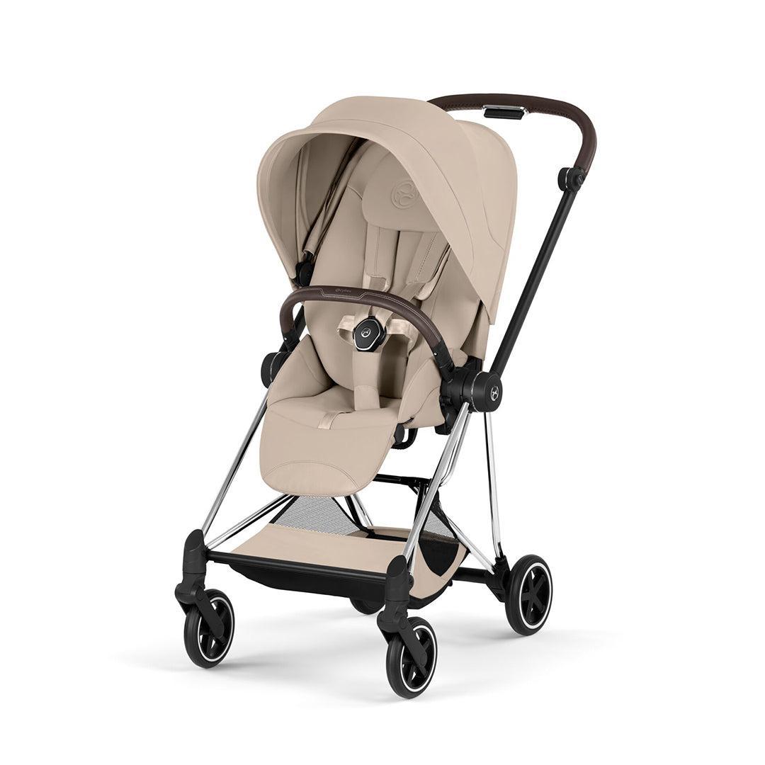 CYBEX Mios Style Single Pushchair-Strollers-Cozy Beige-Chrome Brown | Natural Baby Shower