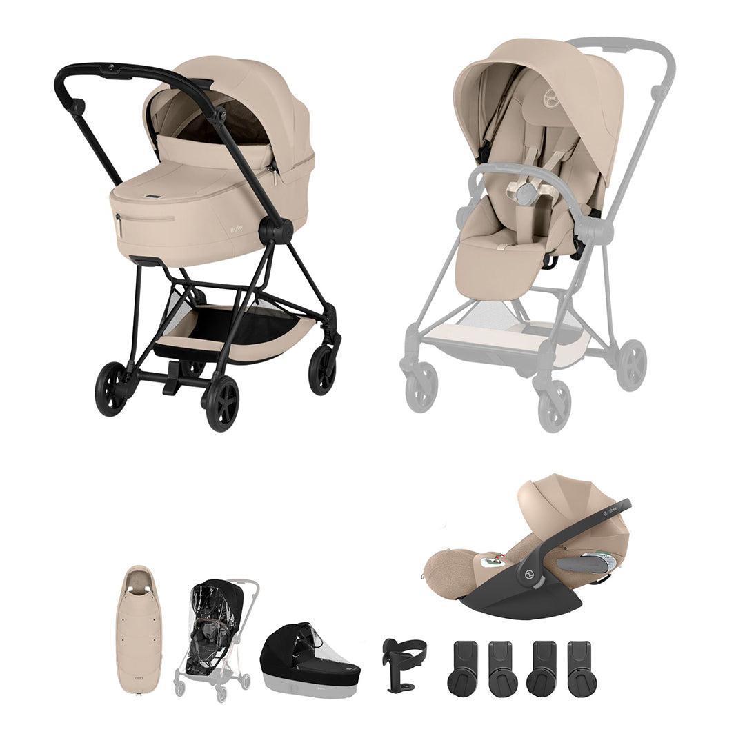 Cybex Mios Ultimate Accessory Bundle - Comfort Collection-Travel Systems-Cozy Beige-Without Base | Natural Baby Shower