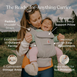 Ergobaby Omni Deluxe Cotton - Onyx Black-Baby Carriers-Onyx Black- | Natural Baby Shower