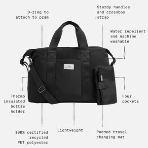 Finnson Ida Eco Holdall/ Hospital Bag With Changing Mat - Camel-Changing Bags-Camel- | Natural Baby Shower