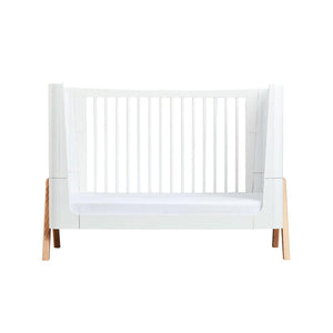 Gaia Baby Hera Cot Bed + Dresser Two Piece Bundle - Scandi-White + Natural-Nursery Sets- | Natural Baby Shower