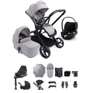 iCandy Core 2 Black Complete Travel Bundle with CYBEX Cloud T and Base-Travel Systems-Storm Grey- | Natural Baby Shower