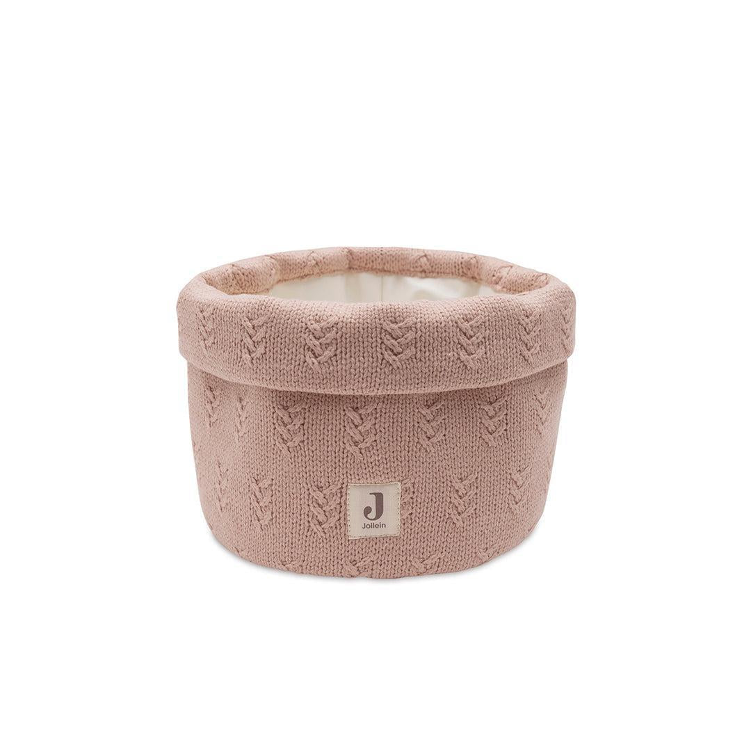 Jollein Changing Table/Storage Basket - Grain Knit Wild Rose-Changing Baskets-Grain Knit Wild Rose- | Natural Baby Shower
