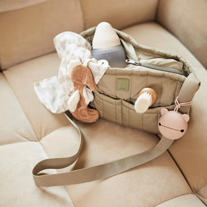 Jollein Puffed Stroller Organizer - Olive Green-Stroller Organisers-Olive Green- | Natural Baby Shower