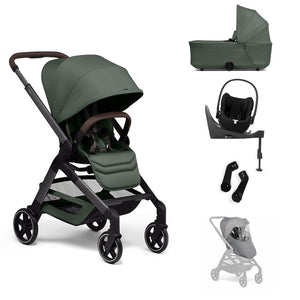 Joolz Hub2 + Cloud T Travel System-Travel Systems-Forest Green-No Base | Natural Baby Shower
