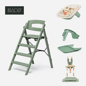KAOS ReKLAPP® Highchair Complete Set-Highchairs-Mineral Green/Plastic- | Natural Baby Shower