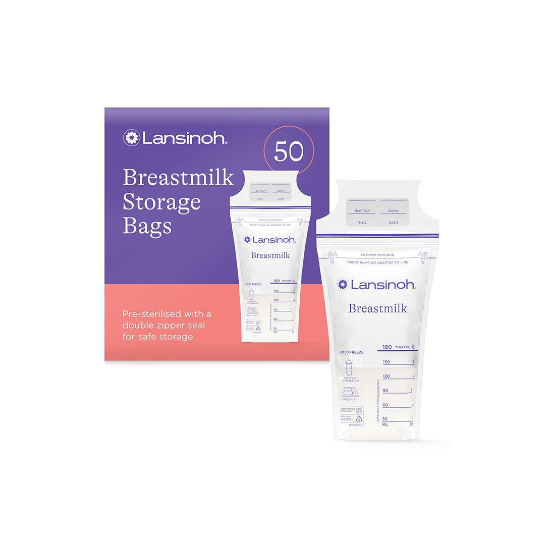 Lansinoh Breastmilk Storage Bags - 50 Pack-Breast Pump Accessories- | Natural Baby Shower