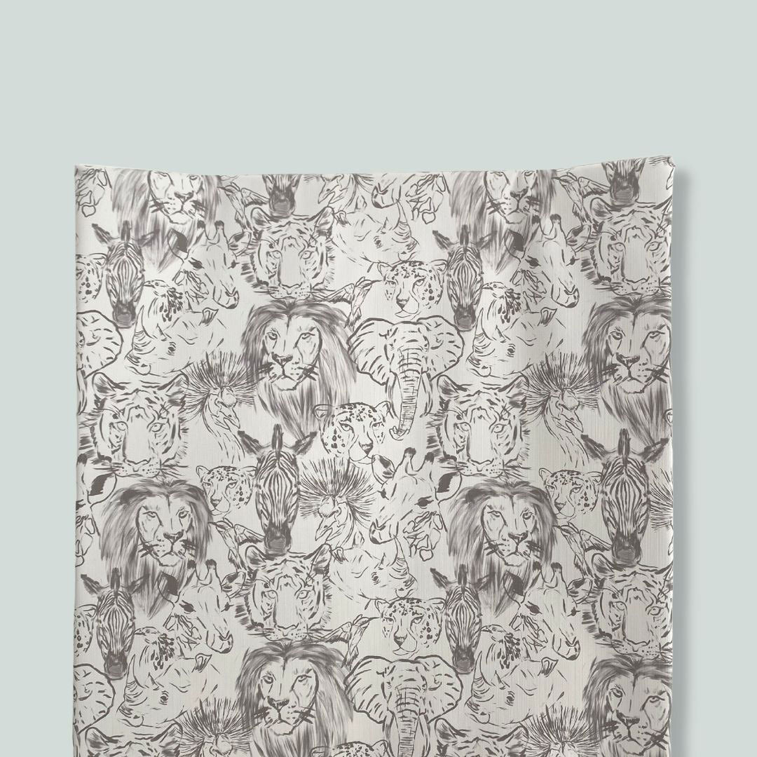 The Little Bumble Co. Anti Roll Mat - Safari Animal Faces-Changing Mats-Safari Animal Faces- | Natural Baby Shower